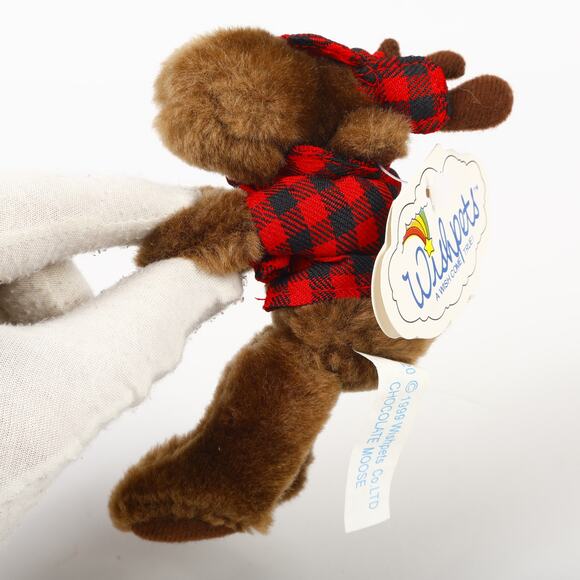 Vtg 1999 Wishpets Chocolate Moose 6'' Stuffed Mini Plush & Hang Tag - Picture 5 of 11